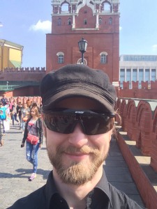 Selfie in font of one of the towers leading into the Kremlin